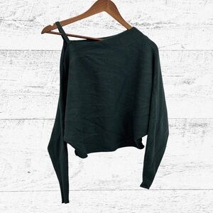 Forever 21 Dark Green Ribbed Crop Top